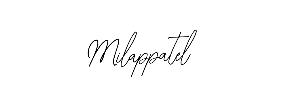 Design your own signature with our free online signature maker. With this signature software, you can create a handwritten (Bearetta-2O07w) signature for name Milappatel. Milappatel signature style 12 images and pictures png
