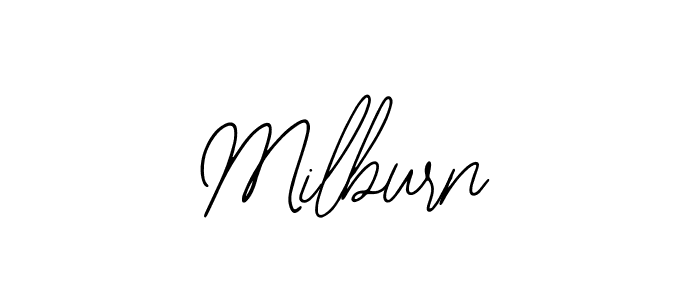 Use a signature maker to create a handwritten signature online. With this signature software, you can design (Bearetta-2O07w) your own signature for name Milburn. Milburn signature style 12 images and pictures png