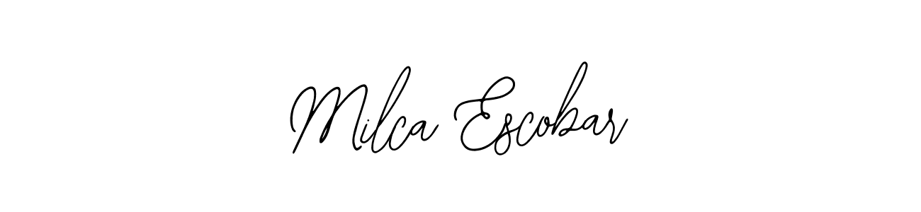 How to make Milca Escobar name signature. Use Bearetta-2O07w style for creating short signs online. This is the latest handwritten sign. Milca Escobar signature style 12 images and pictures png