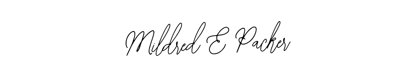 The best way (Bearetta-2O07w) to make a short signature is to pick only two or three words in your name. The name Mildred E Packer include a total of six letters. For converting this name. Mildred E Packer signature style 12 images and pictures png