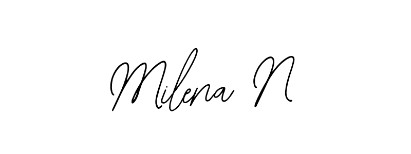 Make a beautiful signature design for name Milena N. With this signature (Bearetta-2O07w) style, you can create a handwritten signature for free. Milena N signature style 12 images and pictures png