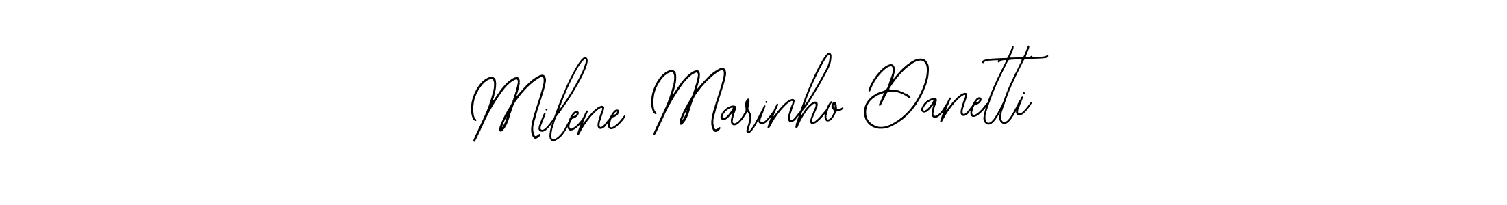 This is the best signature style for the Milene Marinho Danetti name. Also you like these signature font (Bearetta-2O07w). Mix name signature. Milene Marinho Danetti signature style 12 images and pictures png