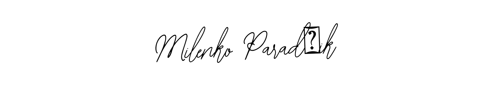 It looks lik you need a new signature style for name Milenko Paradžik. Design unique handwritten (Bearetta-2O07w) signature with our free signature maker in just a few clicks. Milenko Paradžik signature style 12 images and pictures png