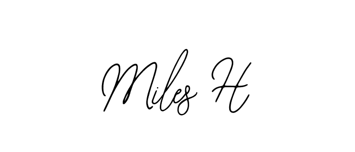 How to Draw Miles H signature style? Bearetta-2O07w is a latest design signature styles for name Miles H. Miles H signature style 12 images and pictures png