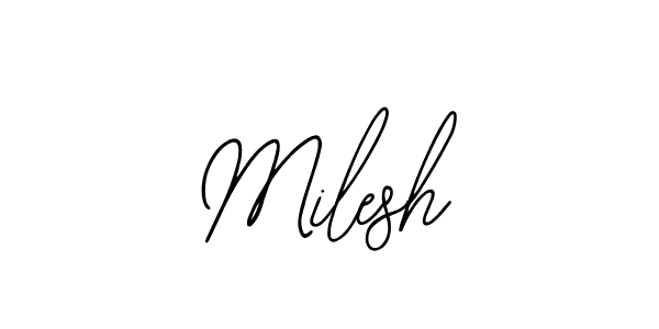 How to make Milesh signature? Bearetta-2O07w is a professional autograph style. Create handwritten signature for Milesh name. Milesh signature style 12 images and pictures png