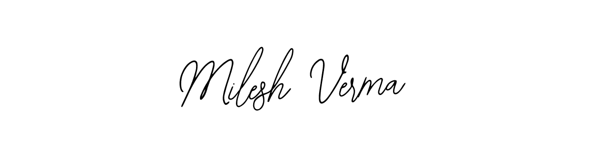 How to Draw Milesh Verma signature style? Bearetta-2O07w is a latest design signature styles for name Milesh Verma. Milesh Verma signature style 12 images and pictures png