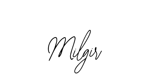 Use a signature maker to create a handwritten signature online. With this signature software, you can design (Bearetta-2O07w) your own signature for name Milgir. Milgir signature style 12 images and pictures png