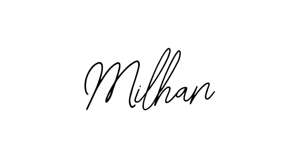 if you are searching for the best signature style for your name Milhan. so please give up your signature search. here we have designed multiple signature styles  using Bearetta-2O07w. Milhan signature style 12 images and pictures png