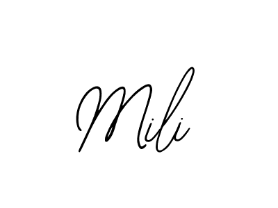 You should practise on your own different ways (Bearetta-2O07w) to write your name (Mili) in signature. don't let someone else do it for you. Mili signature style 12 images and pictures png