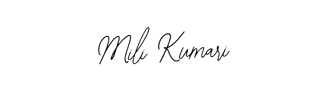 How to make Mili Kumari name signature. Use Bearetta-2O07w style for creating short signs online. This is the latest handwritten sign. Mili Kumari signature style 12 images and pictures png