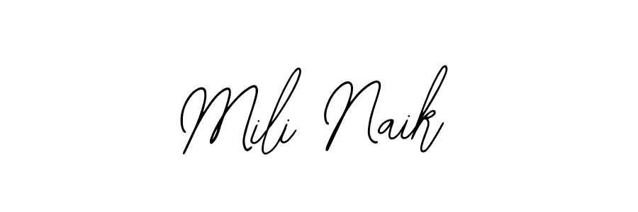 It looks lik you need a new signature style for name Mili Naik. Design unique handwritten (Bearetta-2O07w) signature with our free signature maker in just a few clicks. Mili Naik signature style 12 images and pictures png