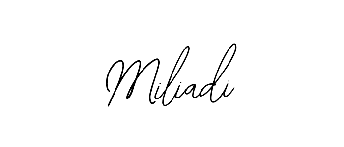 How to make Miliadi signature? Bearetta-2O07w is a professional autograph style. Create handwritten signature for Miliadi name. Miliadi signature style 12 images and pictures png