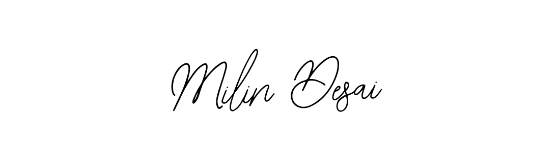 How to make Milin Desai signature? Bearetta-2O07w is a professional autograph style. Create handwritten signature for Milin Desai name. Milin Desai signature style 12 images and pictures png