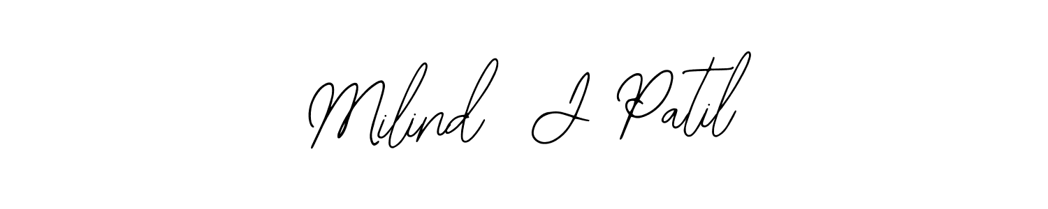 Milind  J Patil stylish signature style. Best Handwritten Sign (Bearetta-2O07w) for my name. Handwritten Signature Collection Ideas for my name Milind  J Patil. Milind  J Patil signature style 12 images and pictures png