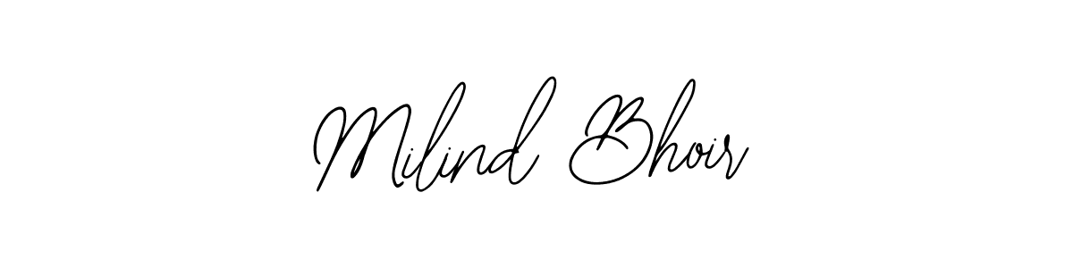 Use a signature maker to create a handwritten signature online. With this signature software, you can design (Bearetta-2O07w) your own signature for name Milind Bhoir. Milind Bhoir signature style 12 images and pictures png