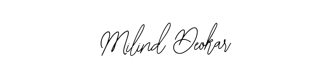 Design your own signature with our free online signature maker. With this signature software, you can create a handwritten (Bearetta-2O07w) signature for name Milind Deokar. Milind Deokar signature style 12 images and pictures png