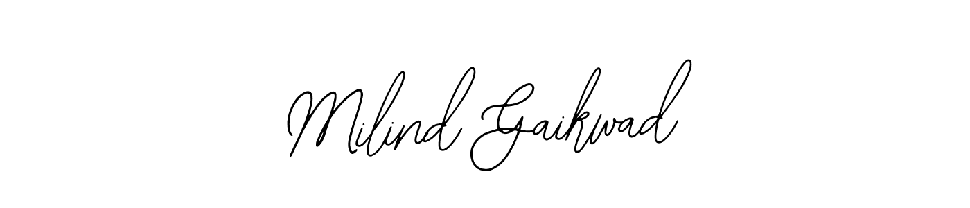 if you are searching for the best signature style for your name Milind Gaikwad. so please give up your signature search. here we have designed multiple signature styles  using Bearetta-2O07w. Milind Gaikwad signature style 12 images and pictures png