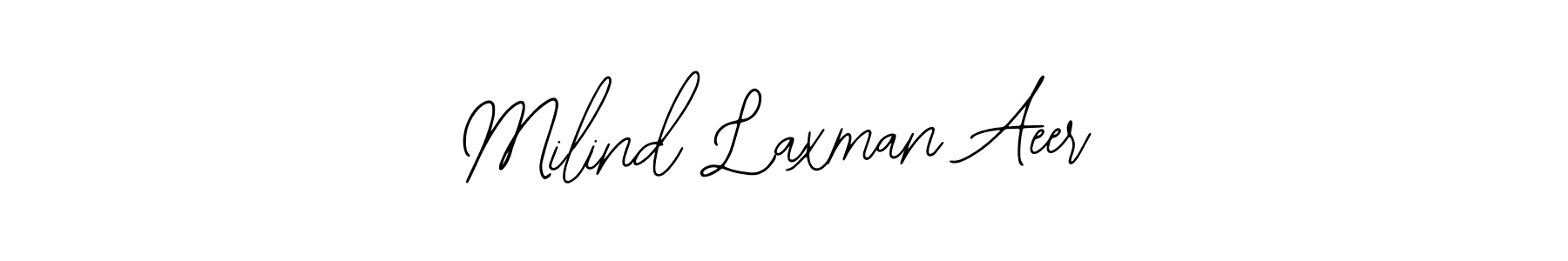 Create a beautiful signature design for name Milind Laxman Aeer. With this signature (Bearetta-2O07w) fonts, you can make a handwritten signature for free. Milind Laxman Aeer signature style 12 images and pictures png