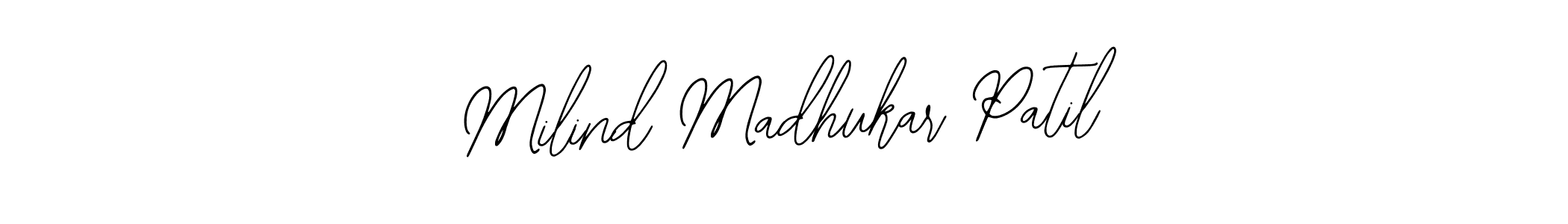 Use a signature maker to create a handwritten signature online. With this signature software, you can design (Bearetta-2O07w) your own signature for name Milind Madhukar Patil. Milind Madhukar Patil signature style 12 images and pictures png