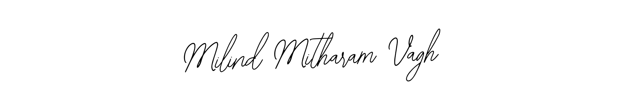 Create a beautiful signature design for name Milind Mitharam Vagh. With this signature (Bearetta-2O07w) fonts, you can make a handwritten signature for free. Milind Mitharam Vagh signature style 12 images and pictures png