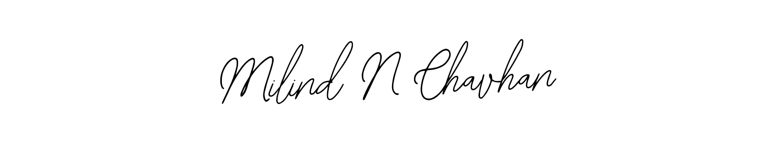 Create a beautiful signature design for name Milind N Chavhan. With this signature (Bearetta-2O07w) fonts, you can make a handwritten signature for free. Milind N Chavhan signature style 12 images and pictures png