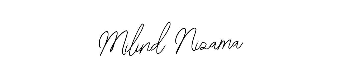 Use a signature maker to create a handwritten signature online. With this signature software, you can design (Bearetta-2O07w) your own signature for name Milind Nizama. Milind Nizama signature style 12 images and pictures png