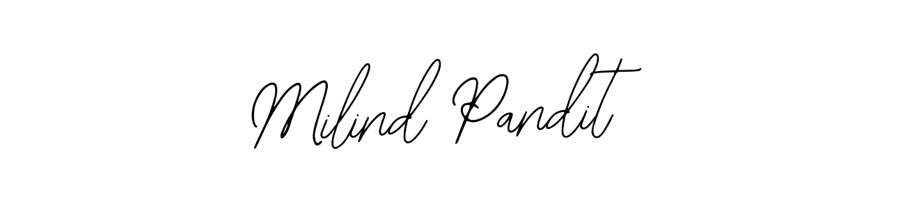 Similarly Bearetta-2O07w is the best handwritten signature design. Signature creator online .You can use it as an online autograph creator for name Milind Pandit. Milind Pandit signature style 12 images and pictures png