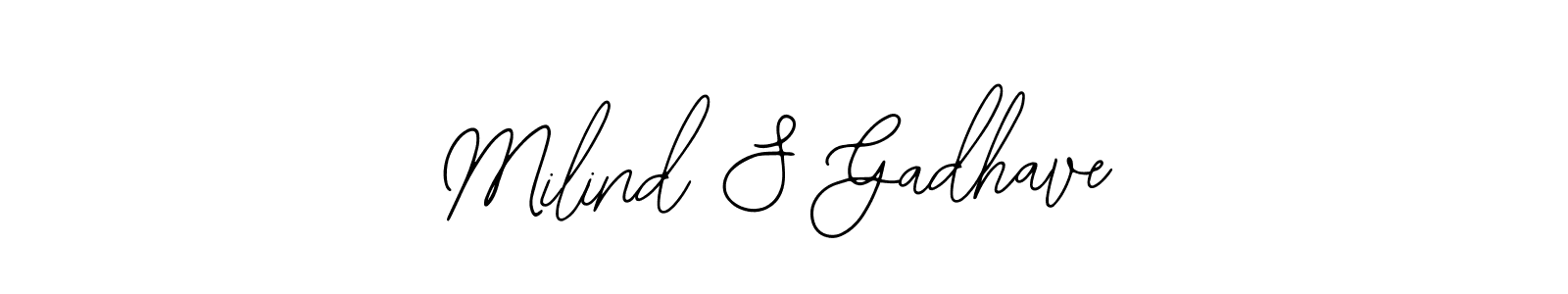 Milind S Gadhave stylish signature style. Best Handwritten Sign (Bearetta-2O07w) for my name. Handwritten Signature Collection Ideas for my name Milind S Gadhave. Milind S Gadhave signature style 12 images and pictures png