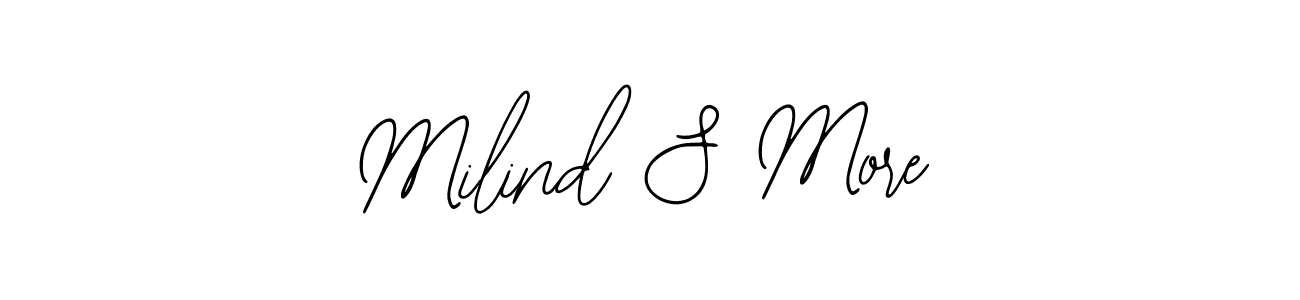 if you are searching for the best signature style for your name Milind S More. so please give up your signature search. here we have designed multiple signature styles  using Bearetta-2O07w. Milind S More signature style 12 images and pictures png