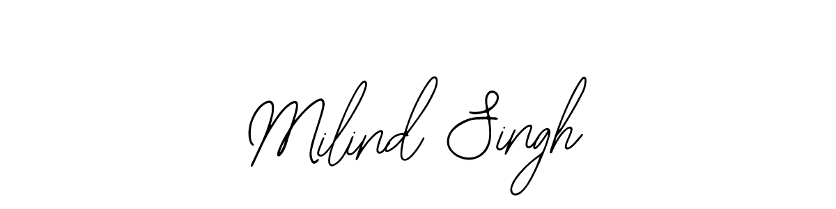 This is the best signature style for the Milind Singh name. Also you like these signature font (Bearetta-2O07w). Mix name signature. Milind Singh signature style 12 images and pictures png