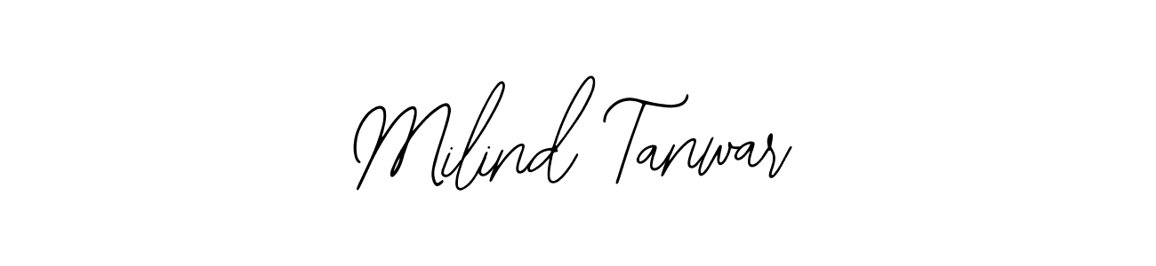 Milind Tanwar stylish signature style. Best Handwritten Sign (Bearetta-2O07w) for my name. Handwritten Signature Collection Ideas for my name Milind Tanwar. Milind Tanwar signature style 12 images and pictures png