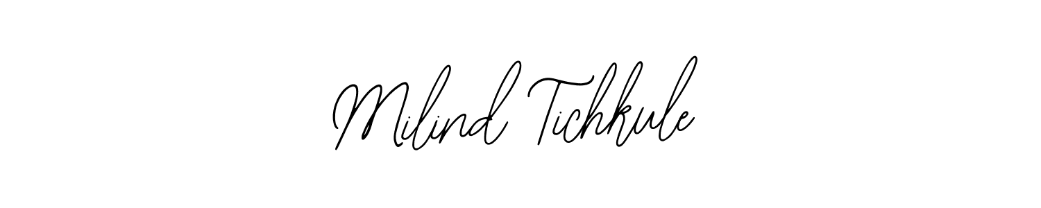 Also You can easily find your signature by using the search form. We will create Milind Tichkule name handwritten signature images for you free of cost using Bearetta-2O07w sign style. Milind Tichkule signature style 12 images and pictures png