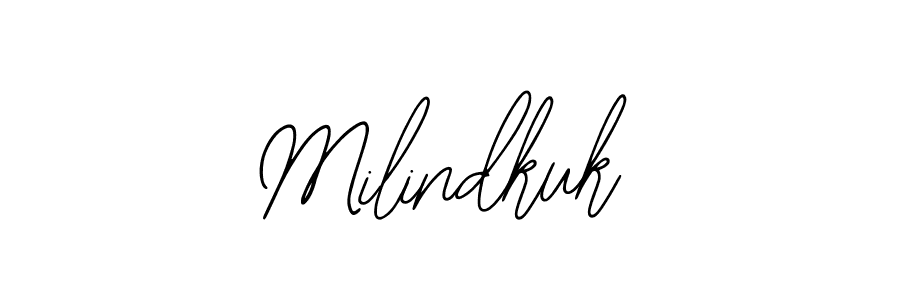 The best way (Bearetta-2O07w) to make a short signature is to pick only two or three words in your name. The name Milindkuk include a total of six letters. For converting this name. Milindkuk signature style 12 images and pictures png