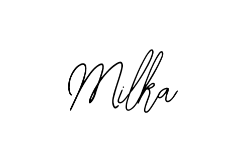 How to make Milka signature? Bearetta-2O07w is a professional autograph style. Create handwritten signature for Milka name. Milka signature style 12 images and pictures png