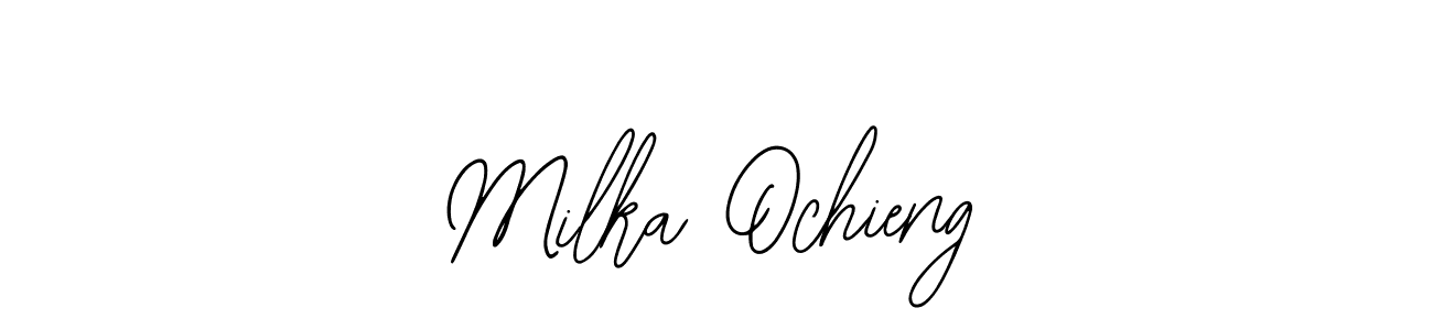 The best way (Bearetta-2O07w) to make a short signature is to pick only two or three words in your name. The name Milka Ochieng include a total of six letters. For converting this name. Milka Ochieng signature style 12 images and pictures png