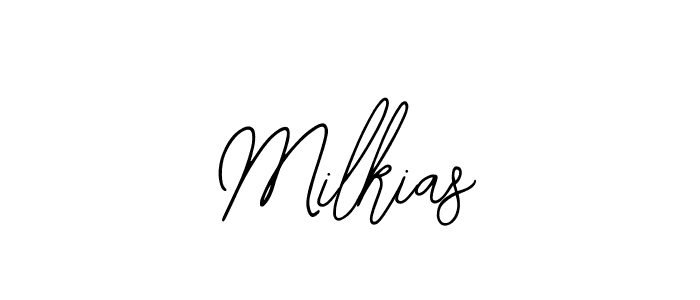 Use a signature maker to create a handwritten signature online. With this signature software, you can design (Bearetta-2O07w) your own signature for name Milkias. Milkias signature style 12 images and pictures png