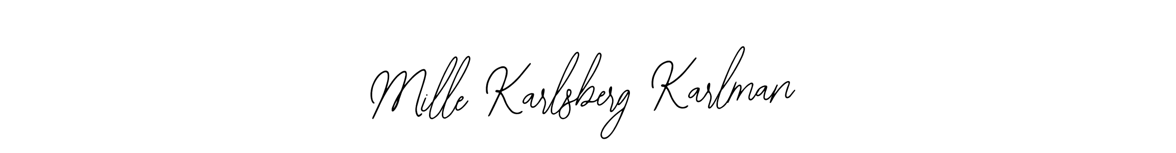 Similarly Bearetta-2O07w is the best handwritten signature design. Signature creator online .You can use it as an online autograph creator for name Mille Karlsberg Karlman. Mille Karlsberg Karlman signature style 12 images and pictures png