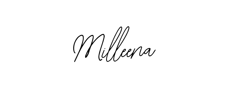 if you are searching for the best signature style for your name Milleena. so please give up your signature search. here we have designed multiple signature styles  using Bearetta-2O07w. Milleena signature style 12 images and pictures png