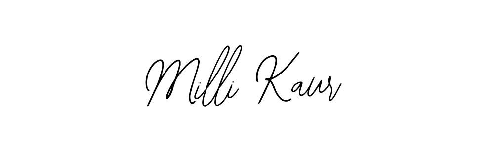 Make a beautiful signature design for name Milli Kaur. With this signature (Bearetta-2O07w) style, you can create a handwritten signature for free. Milli Kaur signature style 12 images and pictures png
