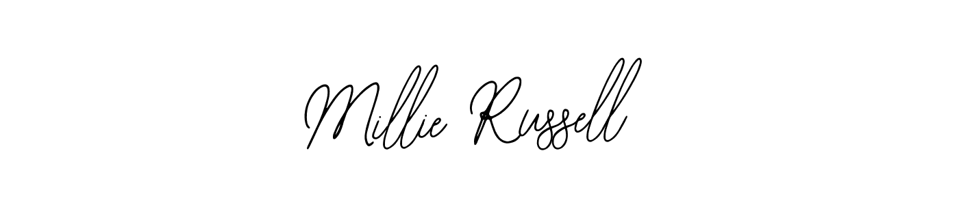 You should practise on your own different ways (Bearetta-2O07w) to write your name (Millie Russell) in signature. don't let someone else do it for you. Millie Russell signature style 12 images and pictures png