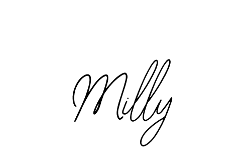 You can use this online signature creator to create a handwritten signature for the name Milly. This is the best online autograph maker. Milly signature style 12 images and pictures png
