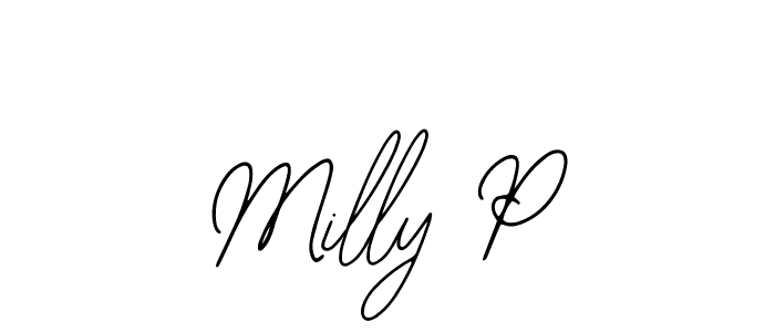 How to make Milly P signature? Bearetta-2O07w is a professional autograph style. Create handwritten signature for Milly P name. Milly P signature style 12 images and pictures png