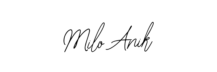 Create a beautiful signature design for name Milo Anik. With this signature (Bearetta-2O07w) fonts, you can make a handwritten signature for free. Milo Anik signature style 12 images and pictures png