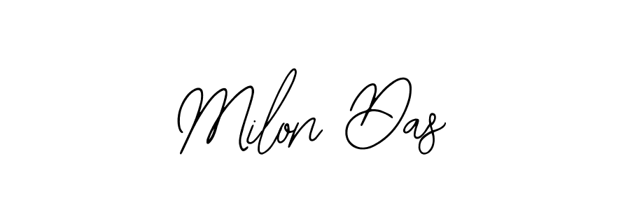 Use a signature maker to create a handwritten signature online. With this signature software, you can design (Bearetta-2O07w) your own signature for name Milon Das. Milon Das signature style 12 images and pictures png