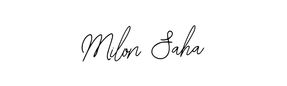 Make a beautiful signature design for name Milon Saha. Use this online signature maker to create a handwritten signature for free. Milon Saha signature style 12 images and pictures png