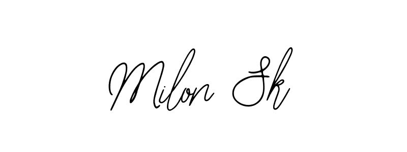 How to make Milon Sk signature? Bearetta-2O07w is a professional autograph style. Create handwritten signature for Milon Sk name. Milon Sk signature style 12 images and pictures png