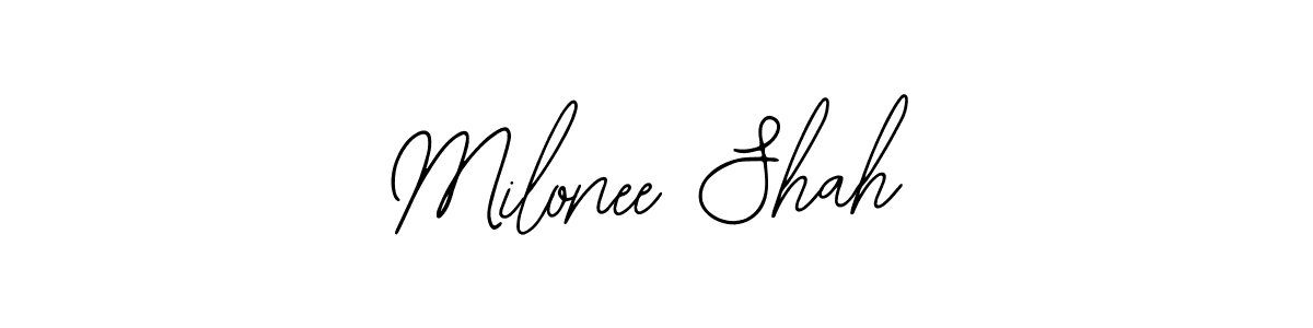 Milonee Shah stylish signature style. Best Handwritten Sign (Bearetta-2O07w) for my name. Handwritten Signature Collection Ideas for my name Milonee Shah. Milonee Shah signature style 12 images and pictures png