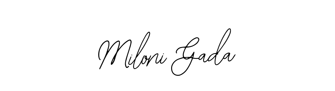 Check out images of Autograph of Miloni Gada name. Actor Miloni Gada Signature Style. Bearetta-2O07w is a professional sign style online. Miloni Gada signature style 12 images and pictures png