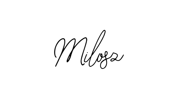 Similarly Bearetta-2O07w is the best handwritten signature design. Signature creator online .You can use it as an online autograph creator for name Milosz. Milosz signature style 12 images and pictures png