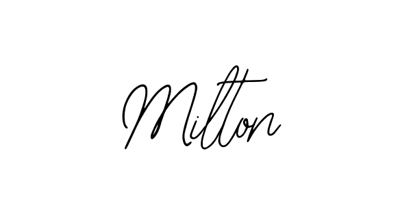 How to make Milton name signature. Use Bearetta-2O07w style for creating short signs online. This is the latest handwritten sign. Milton signature style 12 images and pictures png